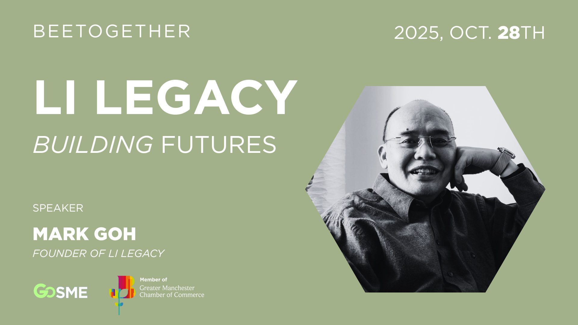 Mark Goh, Founder of Li Legacy, speaking at the BeeTogether event on building futures through community-based micro and small business investments