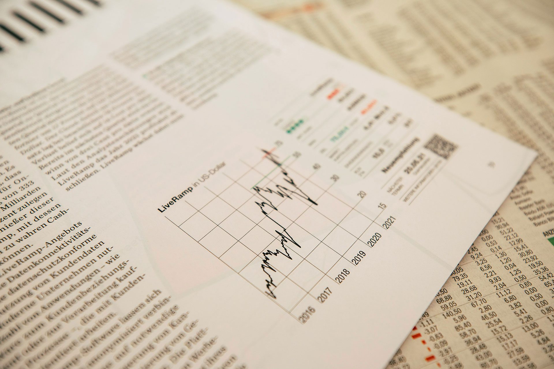 Financial reports and performance charts showing long-term growth trends, symbolising how SMEs can build and measure the value of compounding digital assets such as brands, intellectual property, systems, and community-driven business value.